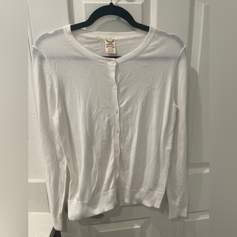 White Cardigan Small